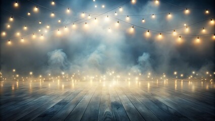 Wall Mural - Serene and mystical wallpaper background created by fog effects and scattered lights