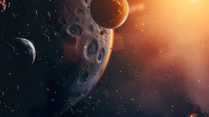 Canvas Print - Abstract_planets_and_space_background