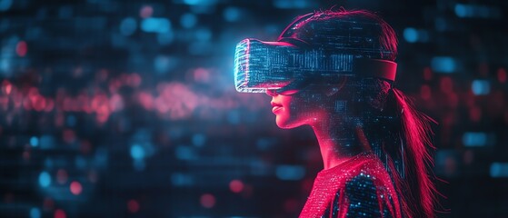 Poster - Modern internet communication concept with immersive ARVR experiences, advanced connectivity infrastructure, and dynamic data visualizations