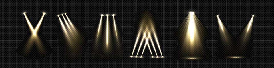 Poster - spotlight beam for stage. lamp ray effect vector for studio. projector disco spot design. abstract g
