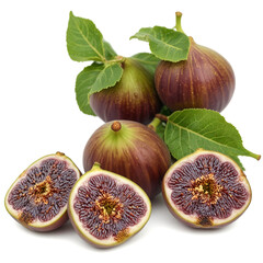 Wall Mural - Fresh fig, isolated on white background