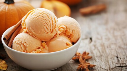 Indulge in the Sweetness of Homemade Pumpkin Ice Cream Perfect for Holiday Celebrations