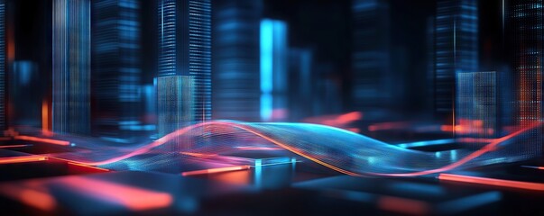 Aufkleber - Digital background for tech, AI, data, audio, graphics, and more