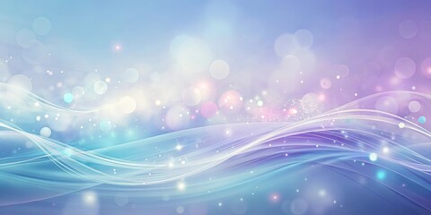 Wall Mural - Serene wallpaper featuring light blue and lavender tones, delicate waves, and subtle sparkles