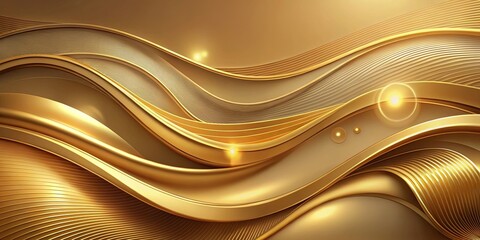 Abstract luxury gold background with flowing shapes and intricate textures for a sophisticated design