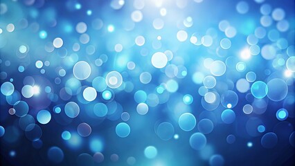 Wall Mural - Serene wallpaper with blue gradients, bokeh lights, and smooth textures perfect for a calming atmosphere