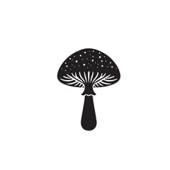 Sticker - Mushroom vector design. Mushroom logo, icon design. Mushroom illustration isolated on white background.