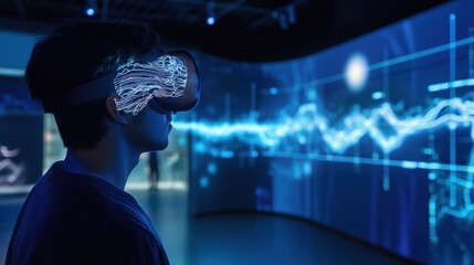 Poster - interactive display of brain waves in a virtual reality environment