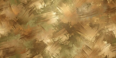 Wall Mural - Bronze and olive brush strokes wallpaper for a tranquil background