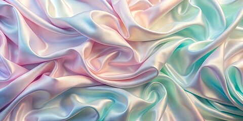 Wall Mural - Soft silk textures in pastel hues providing a calming backdrop for wallpaper design