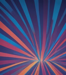 Leinwandbilder - a vibrant abstract design with radiating lines in various colors, including blue, orange, and pink, creating a dynamic and energetic visual effect.