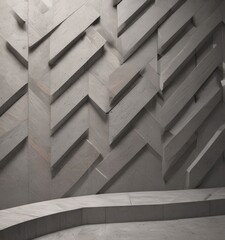 Poster - a geometric pattern of intersecting diagonal lines on a concrete wall, creating a visually striking and textured surface.