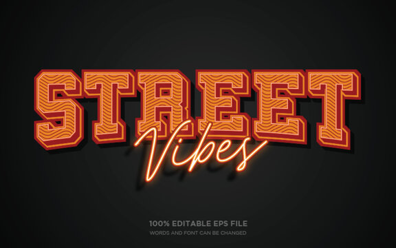 Vintage Vibes 3D text style effect	