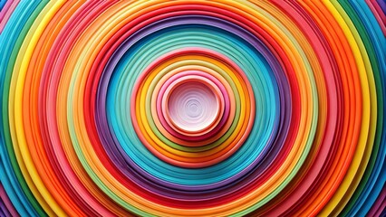 Abstract background of vibrant concentric circles with paper texture