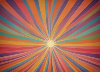 Leinwandbilder - a vibrant, abstract background with a radial pattern of colorful lines radiating outwards from a central point, creating a sense of depth and dimension.