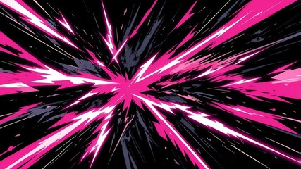 Wall Mural - comic art style pink lightning flashing in for background