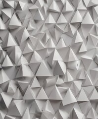 Aufkleber - A close-up view of a geometric pattern composed of numerous white triangles arranged in a repeating pattern, creating a visually striking and abstract design.