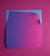 Poster - a piece of paper with a gradient of colors, transitioning from a deep purple at the top to a lighter shade at the bottom. The paper is folded in half, creating a sense of