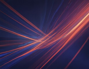 Aufkleber - a vibrant abstract composition of intersecting lines and rays of light in various shades of blue, orange, and red, creating a dynamic and visually striking effect.