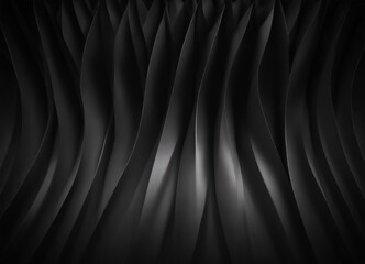 Poster - a dark, abstract background with a repeating pattern of curved lines, creating a sense of depth and movement.