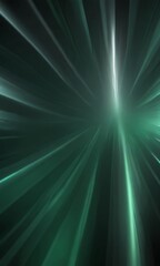 Leinwandbilder - a vibrant abstract background with green and white lines radiating outwards, creating a sense of depth and movement.