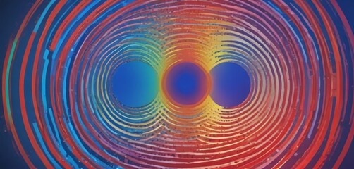 Aufkleber - a vibrant, abstract design with concentric circles of varying sizes and colors, creating a mesmerizing visual effect.