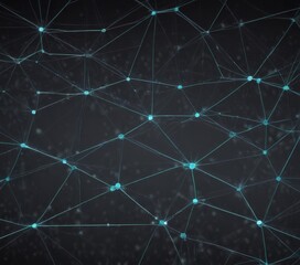 Leinwandbilder - The image presents a complex network of interconnected lines and dots, creating a visually striking abstract pattern. The lines and dots are arranged in a grid-like