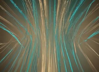 Aufkleber - a close-up view of a vibrant abstract pattern composed of thin, curved lines in shades of blue and green, creating a sense of movement and energy.