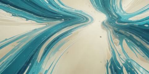 Poster - a swirling pattern of blue and white lines, creating a sense of movement and dynamism.