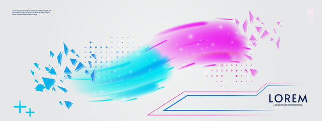 Poster - Aurora element design on white background. Bright light. Northern lights. Vector illustration.