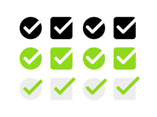 Poster - Agree collection icons. Silhouette and flat style. Vector icons.