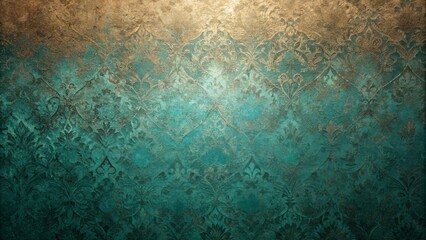 Wall Mural - tranquil wallpaper with blurry teal and brown textures and light