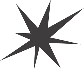 Wall Mural - star shape icon. y2k abstract irregular shiny sparkle. flash sparks starburst graphic element. twink