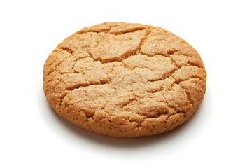 round cookie isolated on white background