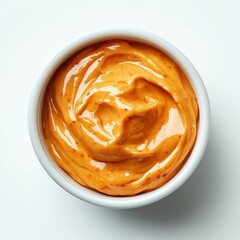 Sriracha Mayo Sauce on white background