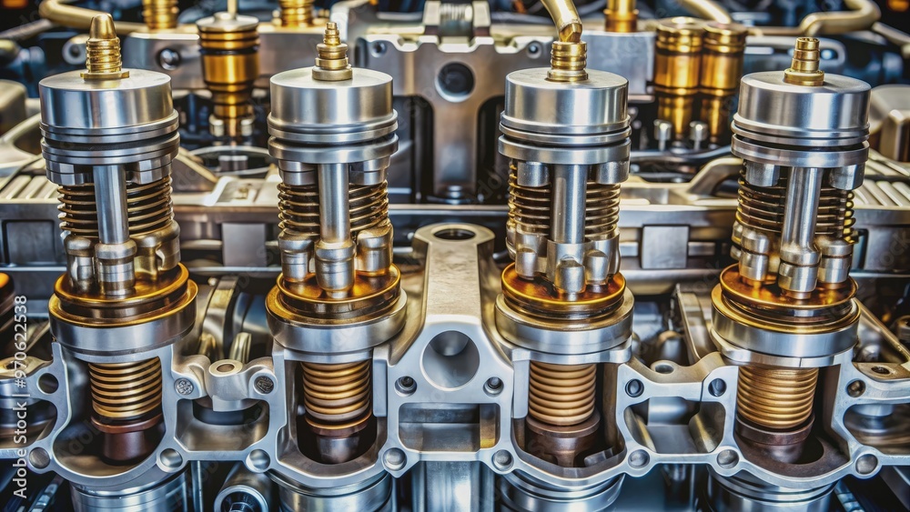 Detailed description A close-up view of the inner workings of an ...