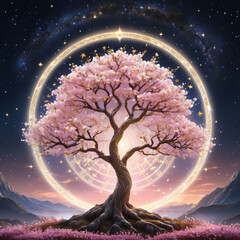 Wall Mural - tree in the night