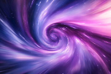 Wall Mural - Abstract swirling galaxy with vibrant purple and blue hues.