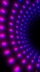 Wall Mural - Neon Cyberpunk Dreamscape: Flowing Blue and Purple Abstract Waves. Loop background