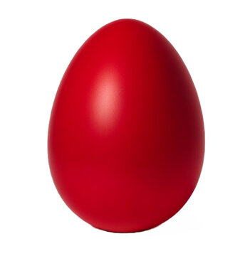 red egg isolated on white