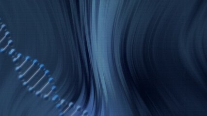 Poster - Animation of dna strand over light trails background
