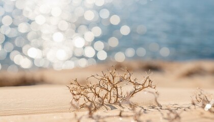 Wall Mural - desert with water in the background 