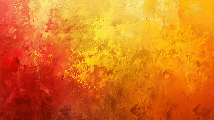 Poster - An abstract painting displaying a warm gradient of reds and yellows, showcasing a textured surface that evokes feelings of warmth and energy.