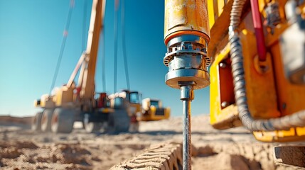 Aufkleber - Close up View of Machinery Used for Water Drilling in Remote Desert Landscape