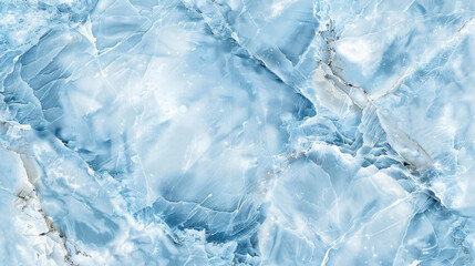Poster - A close-up view of a marble texture in shades of blue, showcasing intricate patterns and a smooth surface, perfect for backgrounds or design elements.