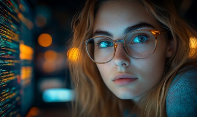  AI cyber security concept. Diverse IT specialist team analyzing artificial intelligence online risk threats to consumer data & privacy. Software developers coding & ethical hacking in dark office 
