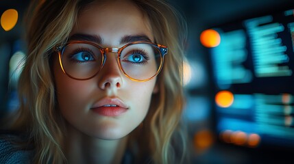  AI cyber security concept. Diverse IT specialist team analyzing artificial intelligence online risk threats to consumer data & privacy. Software developers coding & ethical hacking in dark office 