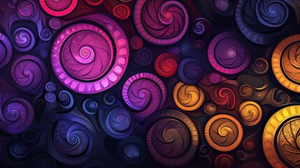 Spiral pattern wallpaper