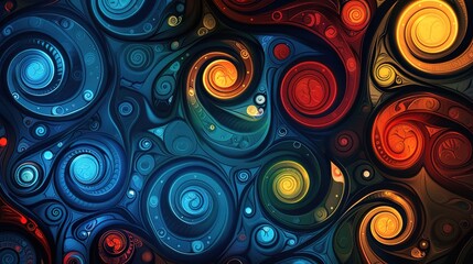 Spiral pattern wallpaper