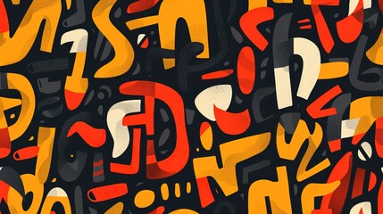 Bold typography pattern wallpaper